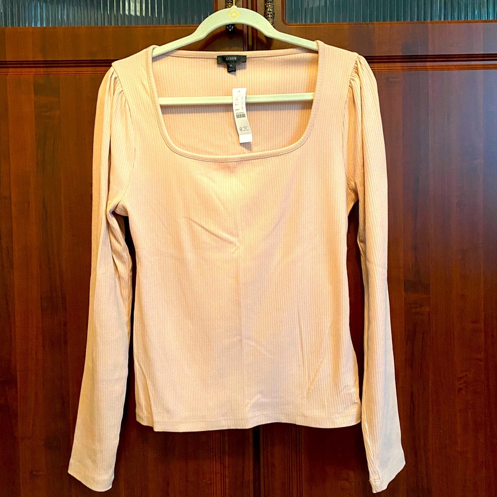 NWT JCREW Square Neck Ribbed Top